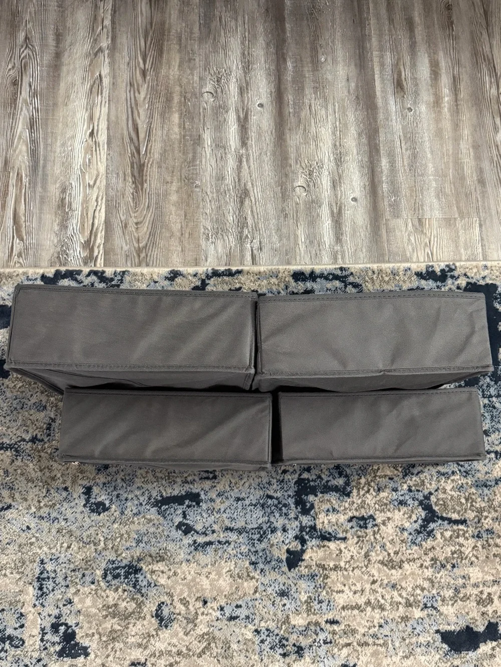 Modular Fabric Drawer Organizer Set - Charcoal Gray